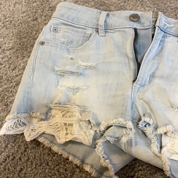American Eagle light wash distressed shorts - Picture 3 of 6